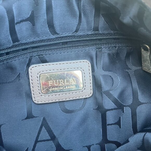 FURLA Pebbled Leather Colorblock Shoulder Tote Bag - Picture 7 of 10